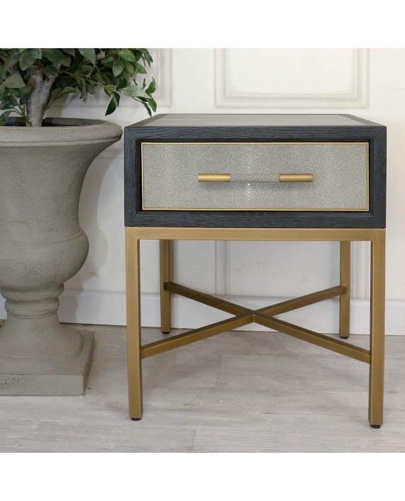 Šoninis staliukas "Oak & Shagreen"